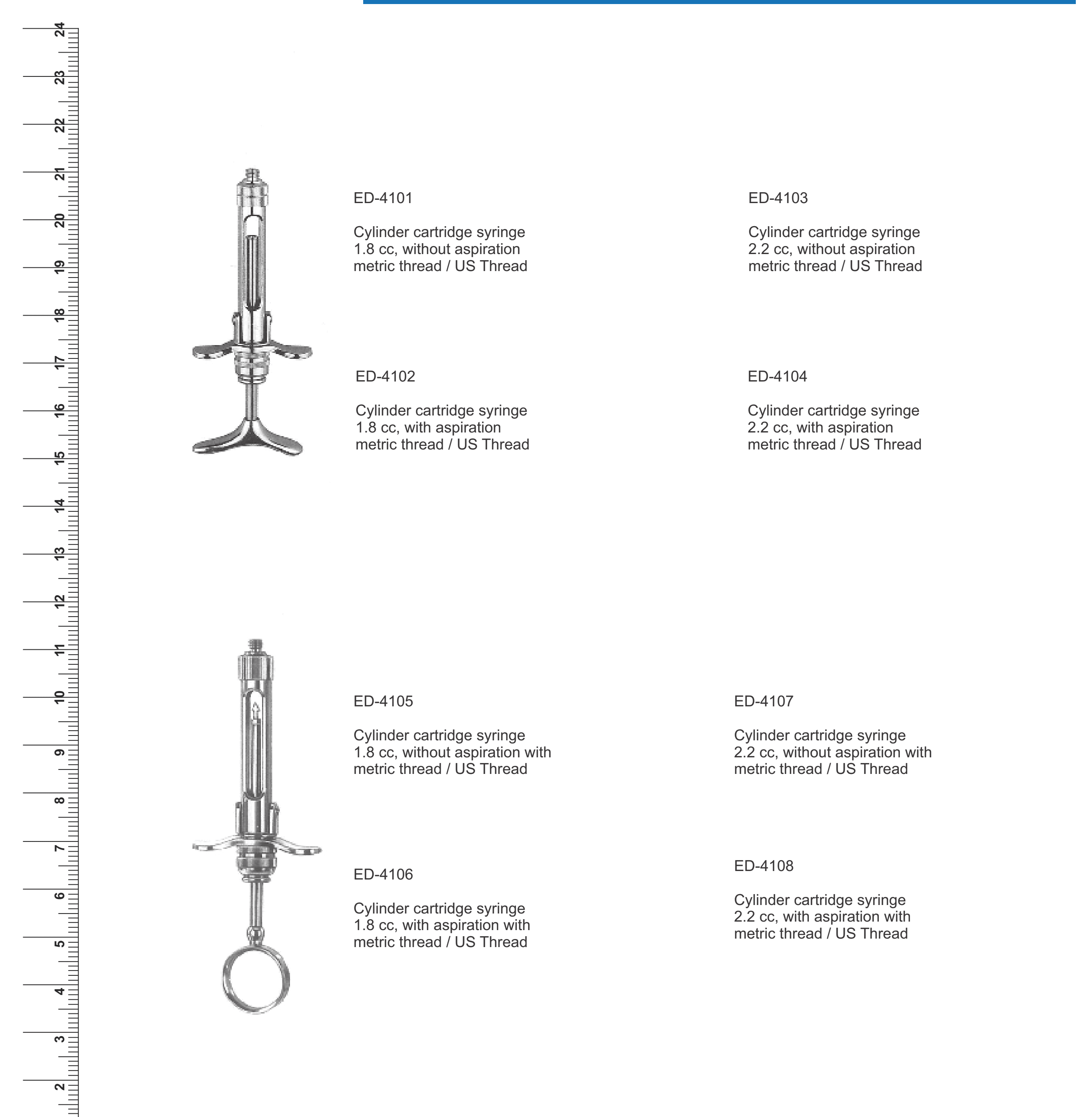 Cylinder Cartridge Syringe